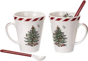 img 2 attached to 🎄 Spode Peppermint Spoons with Christmas Tree Design