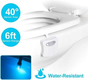 img 1 attached to 🚽 Motion Sensor LED Toilet Night Light - 8 Color Changing Bowl Light for Bathroom, Perfect Detection-Fits Any Toilet