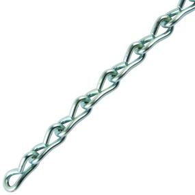 img 1 attached to 100 FT Carton of Perfection Chain Products 54423 #14 Single Jack Chain - Plated Steel Zinc