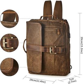 img 3 attached to BRASS TACKS Leathercraft Backpack Rucksack: Stylish and Durable Bag for Every Adventure