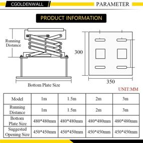 img 3 attached to 🎥 CGOLDENWALL Моторизованный подъемник для проектора с регулируемым потолочным кронштейном с двигателями для легкой установки и грузоподъемностью 44 фунта (Дальность движения: 100 см / 39,37 дюймов)