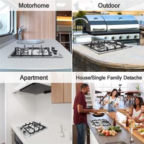 img 2 attached to Versatile, Portable 2-Burner Gas Stove for RVs, Apartments & Outdoor Cooking