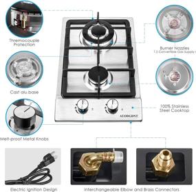 img 3 attached to Versatile, Portable 2-Burner Gas Stove for RVs, Apartments & Outdoor Cooking