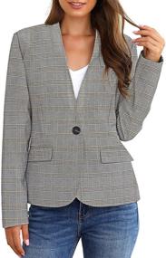 img 1 attached to 👚 GRAPENT Women's Lightweight Business Pockets Sleeves Clothing, Suiting & Blazers
