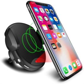 img 3 attached to AWINNER Qi Wireless Car Charger Air Vent Phone Holder – Easy Single Hand Mount for iPhone X/XS/XR/XS MAX 8/8 Plus, Samsung Galaxy Note 9/8 S9 S9 Plus S8 S7/S7 Edge