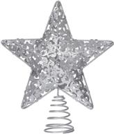 🌟 lvydec metal glittered christmas tree topper - silver star treetop decoration for festival home logo