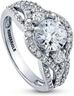 💍 berricle rhodium sterling zirconia engagement jewelry: elegant wedding & engagement accessories for women logo