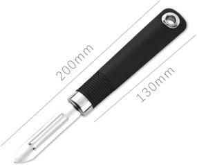 img 2 attached to 🔪 Versatile Stainless Steel Peeler: An Essential Non-Swivel Kitchen Tool for Fruits and Veggies