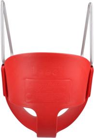 img 1 attached to Enhance Your Playground: Swing Set Stuff Highback Full Bucket Seat with SSS Logo Sticker in Vibrant Red