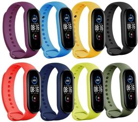 img 4 attached to SZBAMI Xiaomi Mi Band 5 Straps - Colorful Silicone Wristband for Xiaomi 5 Smartwatch: Stylish Bracelet Accessories Watch Band for Xiaomi 5, Men, and Women
