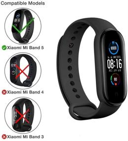 img 3 attached to Ремешки SZBAMI Xiaomi Mi Band 5 - красочные силиконовые браслеты для Xiaomi 5 Smartwatch: стильные аксессуары-браслеты для часов Xiaomi 5, мужчин и женщин.