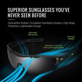 img 2 attached to 🕶️ Unleash Your Performance with TOREGE TR21 Polarized Sports Sunglasses: Ideal for Men and Women in Running, Fishing, Cycling, and Driving