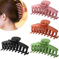 👧 4-pack of big hair clips and claw clips for women & girls - strong hold hair accessories for thick long hair logo