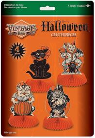 img 3 attached to 🎃 Vintage Halloween Centerpieces - Beistle 4-Piece Set, 9-Inch, Multicolor