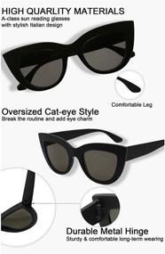 img 1 attached to 🕶️ Stylish MARE AZZURO Cateye Reader Sunglasses: Women's Reading Glasses (1.0-4.0) – Enhance Your Vision with Fashionable Frames