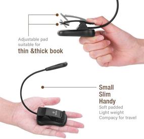 img 2 attached to 📚 Vekkia 3000K Warm LED Book Light: Easy Clip-On Rechargeable Reading Light for Bedtime with 3 Brightness Levels