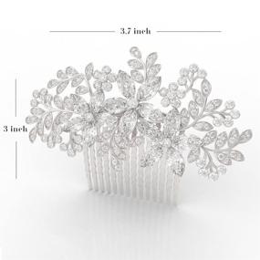 img 3 attached to 💎 Silver Crystal Bridal Hair Comb - Wedding Hair Accessories for Brides, Bridesmaids