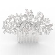 💎 silver crystal bridal hair comb - wedding hair accessories for brides, bridesmaids logo