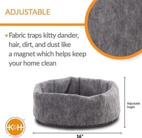 img 3 attached to 🐾 K&amp;H PET PRODUCTS Amazin’ Snuggle Cup in Gray, 16 x 16 Inches