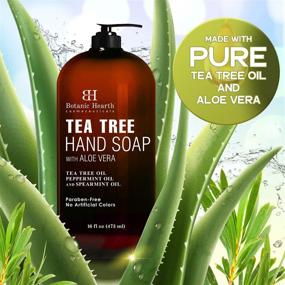 img 1 attached to 🌿 Botanic Hearth Tea Tree Liquid Hand Soap - Sulfate Free Formula with Aloe Vera and Therapeutic Grade Tea Tree Oil - 16 fl oz Pump Dispenser