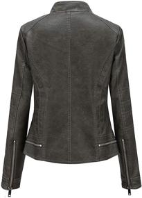 img 1 attached to SummerDiary Womens Leather Jackets X Large Women's Clothing