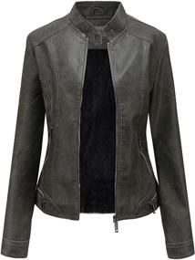 img 2 attached to SummerDiary Womens Leather Jackets X Large Women's Clothing