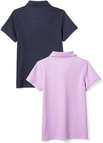 img 2 attached to 👚 Amazon Essentials Girls' Short-Sleeve Uniform Interlock Polo: Comfortable and Stylish Polo Shirts for School