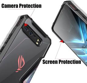 img 3 attached to 🔍 Enhanced SEO: Fanbiya Armor Case for ASUS ROG Phone 3 - TPU Frame, Clear Acrylic Back, Cooler Air Trigger Compatible, Military-Grade Drop Protection, Clear Tempered Glass