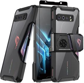 img 4 attached to 🔍 Enhanced SEO: Fanbiya Armor Case for ASUS ROG Phone 3 - TPU Frame, Clear Acrylic Back, Cooler Air Trigger Compatible, Military-Grade Drop Protection, Clear Tempered Glass