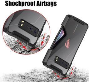 img 1 attached to 🔍 Enhanced SEO: Fanbiya Armor Case for ASUS ROG Phone 3 - TPU Frame, Clear Acrylic Back, Cooler Air Trigger Compatible, Military-Grade Drop Protection, Clear Tempered Glass