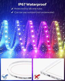 img 1 attached to 🌈 12V Aclorol WS2811 Digital Addressable LED Strip - Programmable 5050 RGB 5M 300 LED Strip Dream Color, IP67 Waterproof - White PCB