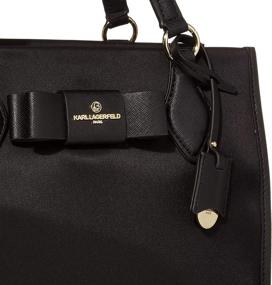 img 2 attached to 👜 Karl Lagerfeld Paris Penny Mini Bow Tote: Chic Elegance in a Compact Size