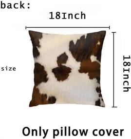 img 3 attached to 🐄 Granbey Set of 2 Cow Skin Abstract Africa Animal Farm Decorative Pillows Covers - Fashionable Home Sofa Cushion Cover Throw Pillowcase Gift for Couch Indoor Bed - 18 x 18 Inch