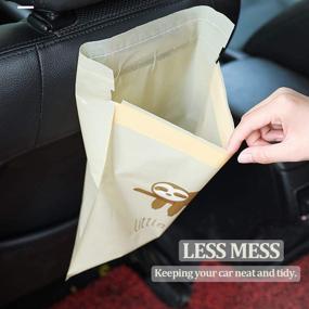 img 2 attached to 🚗 Bwcece Car Trash Bag, 45PCS Waterproof Leakproof Trash Can Bag for Car, Large Capacity Garbage Bag, Portable & Convenient, Leak-Proof Design