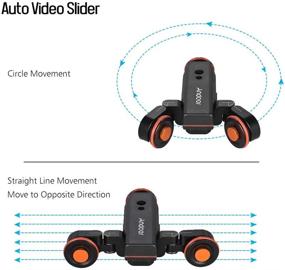 img 3 attached to 🎥 Andoer 3-Wheels Wireless Remote Control Motorized Camera Video Auto Dolly with 3 Adjustable Speeds, Mini Flexible Ballhead Mount Adapter for Canon Nikon Sony DSLR Camera Smartphone - Improved SEO