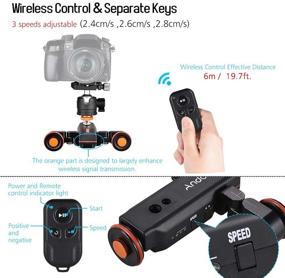 img 2 attached to 🎥 Andoer 3-Wheels Wireless Remote Control Motorized Camera Video Auto Dolly with 3 Adjustable Speeds, Mini Flexible Ballhead Mount Adapter for Canon Nikon Sony DSLR Camera Smartphone - Improved SEO