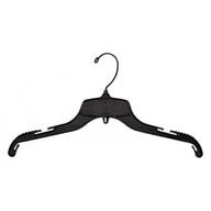 👕 nahanco 24400bh plastic shirt hangers with non-slip shoulders, black hook, 15", black логотип