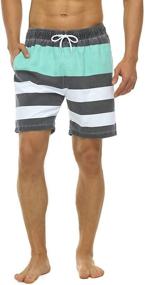 img 3 attached to 🩳 Nonwe Men's Retro Washed Swim Board Shorts - Quick Dry & Lightweight Beach Shorts