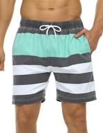 🩳 nonwe men's retro washed swim board shorts - quick dry & lightweight beach shorts logo