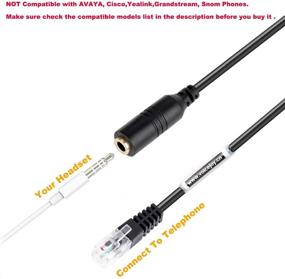 img 3 attached to 🔌 3.5mm CTIA Plug to Female RJ9/RJ10 Headset/Handset Adapter Converter for Enhanced Office Phone Compatibility