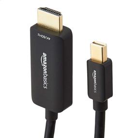 img 2 attached to 🔌 High-Speed 4K@60Hz Mini DisplayPort to HDMI Adapter Cable - 6 Feet by Amazon Basics