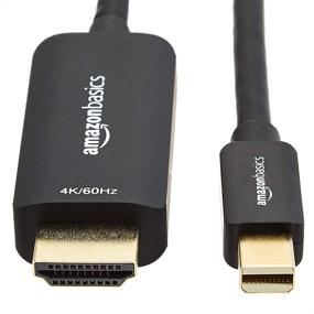 img 3 attached to 🔌 High-Speed 4K@60Hz Mini DisplayPort to HDMI Adapter Cable - 6 Feet by Amazon Basics