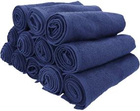 img 4 attached to 🧺 Arkwright LLC Bleach Safe Salon Towels Pack of 12 (16x28 inch, Navy) - 100% Cotton Bleach Proof Towels for Salons, Spas, and Hairdressers