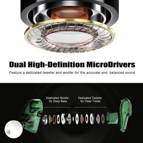 img 3 attached to BASN Bsinger+PRO Noise-Isolating In-Ear Monitor with MMCX Replaceable Cables - Universal Fit (Green)