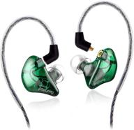 basn bsinger+pro noise-isolating in-ear monitor with mmcx replaceable cables - universal fit (green) logo