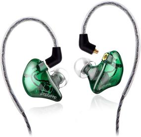 img 4 attached to BASN Bsinger+PRO Шумоизолирующие наушники in-ear с MMCX сменными кабелями - универсальная посадка (зеленый)