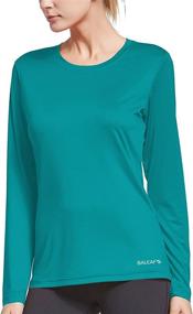 img 3 attached to 🏃 Stay Cool and Dry with BALEAF Women's Quick Dry Long Sleeve Running Shirts