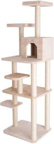 img 3 attached to 🐱 Ultimate Beige Cat Tree: GleePet GP78740821 - 74-Inch Height