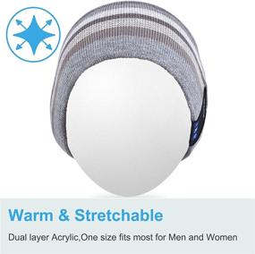 img 2 attached to 🎧 Bluetooth Beanie Hat with Wireless Headphone for Outdoor Sports - Perfect Xmas Gifts