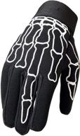 mechanic gloves with skeleton finger design by hot leathers logo